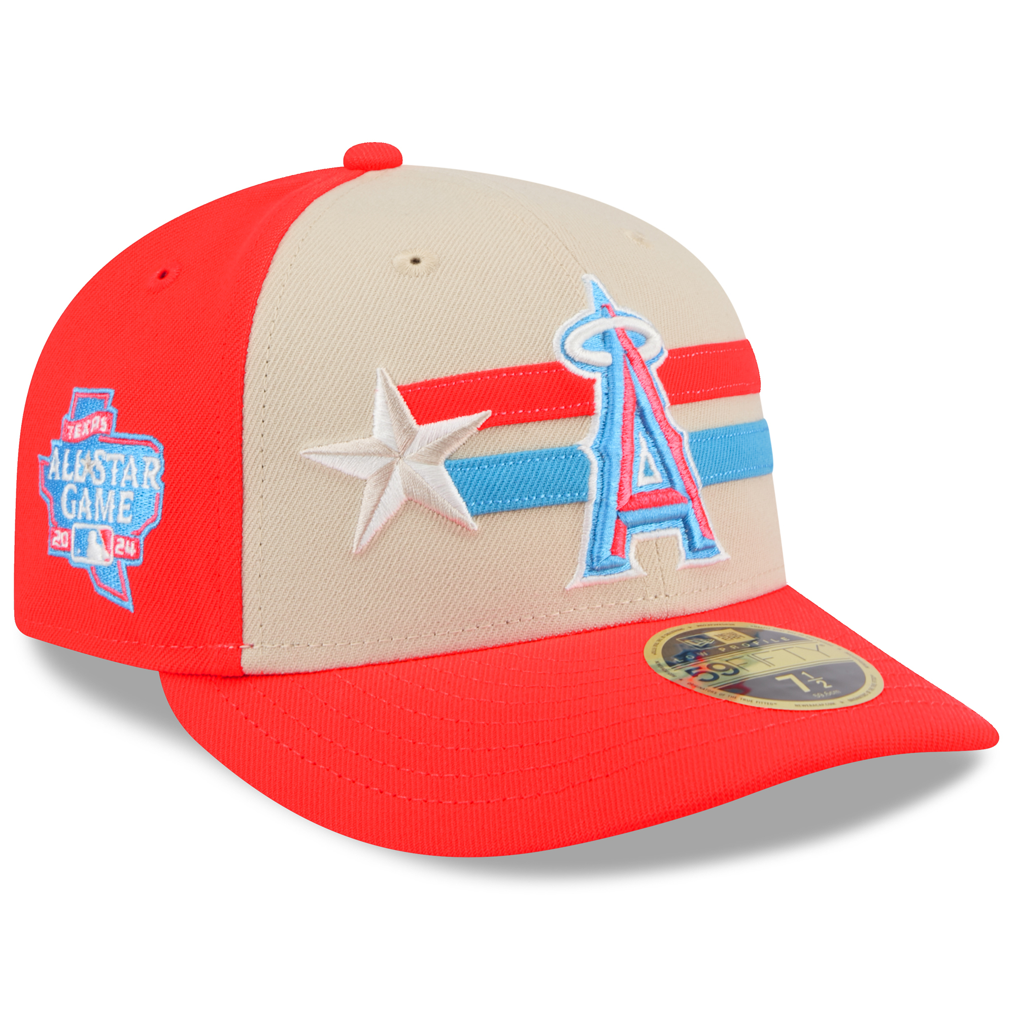 Men's New Era Cream Los Angeles Angels 2024 MLB All-Star Game Low Profile 59FIFTY Fitted Hat
