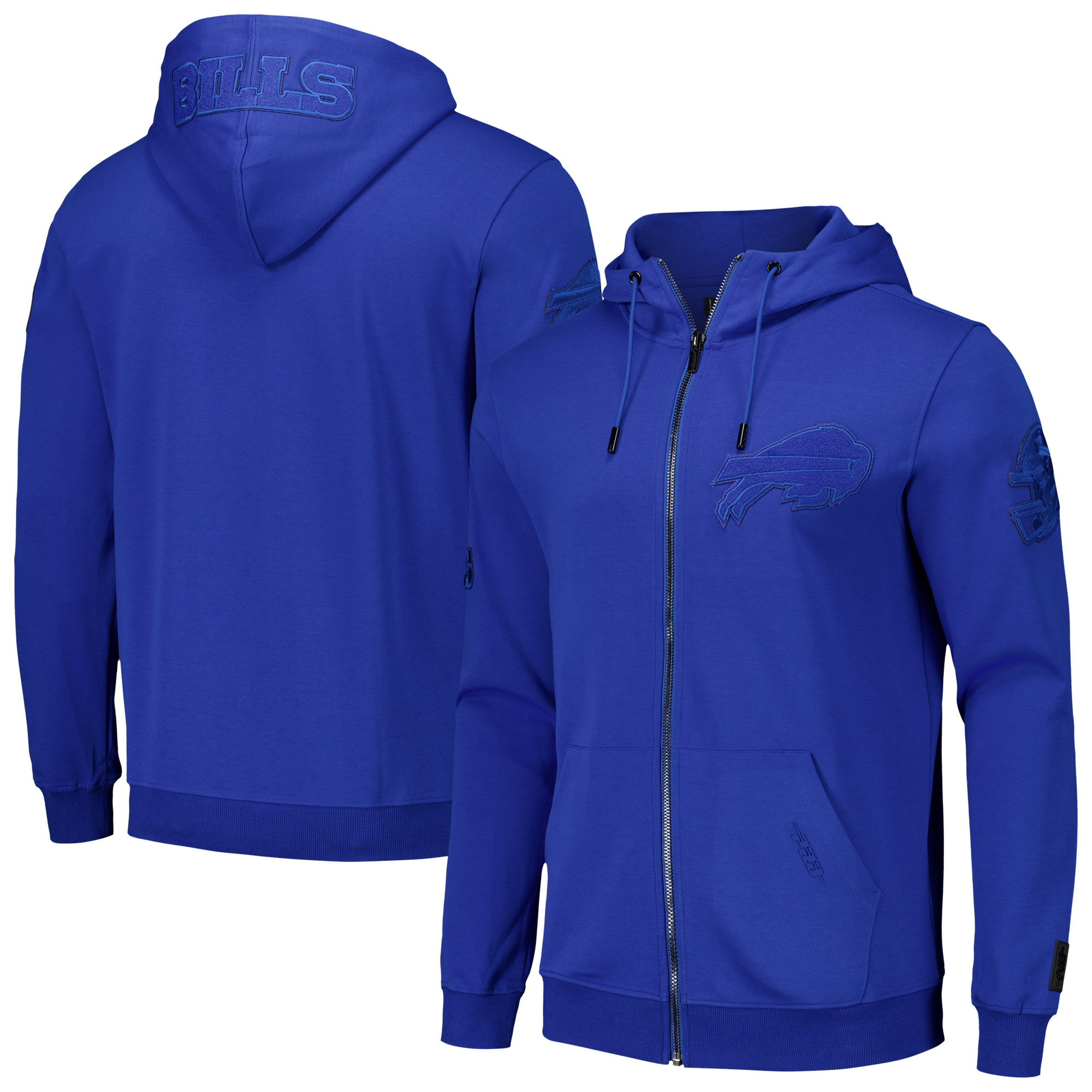 Men's Pro Standard Royal Buffalo Bills Triple Tonal Full-Zip Hoodie - Image 2