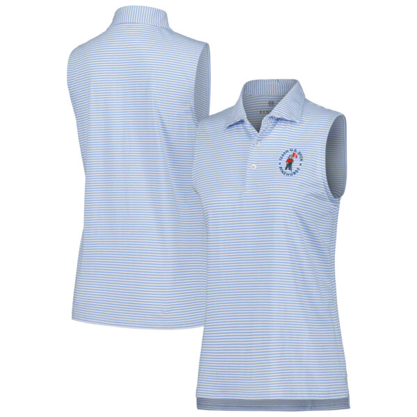 Women's 2024 U.S. Open  Renwick Golf Light Blue/White Sleeveless Polo