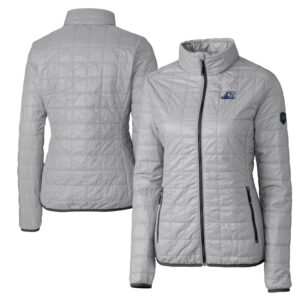 Women's Cutter & Buck Gray West Michigan Whitecaps Rainier Primaloft Eco Full-Zip Jacket