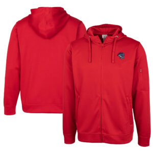 Unisex Cutter & Buck Red Binghamton Rumble Ponies Clique Lift Eco Performance Full-Zip Hoodie