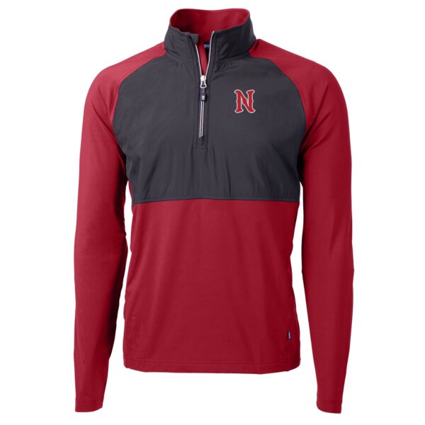Men's Cutter & Buck  Red Nashville Sounds Adapt Eco Knit Hybrid Recycled Quarter-Zip Top - Image 6