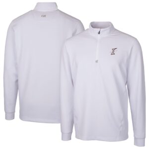 Men's Cutter & Buck White Albuquerque Isotopes Traverse Stretch Quarter-Zip Pullover Top