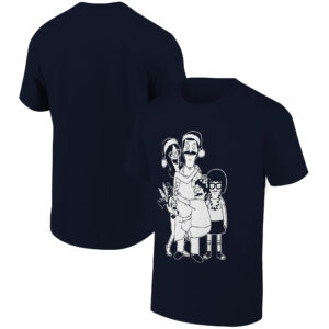 Men's Ripple Junction Navy Bob's Burgers Belcher Family Holiday Graphic T-Shirt