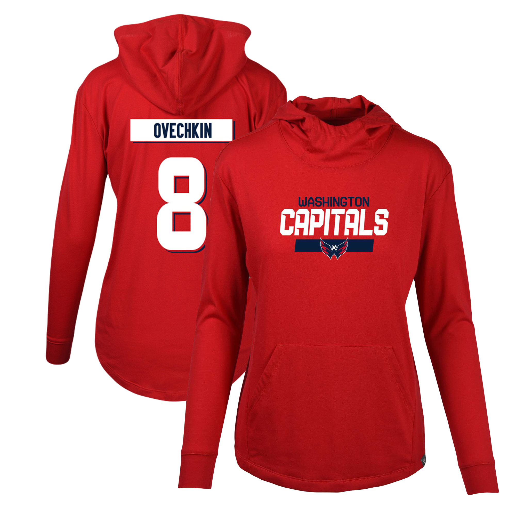 Women's Levelwear Alexander Ovechkin Red Washington Capitals Vivid Player Name & Number Pullover Hoodie
