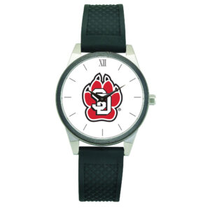 Women's Black South Dakota Coyotes Silicone Strap Wristwatch