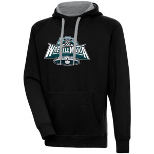 Men's Antigua  Black WrestleMania 40 Victory Pullover Hoodie