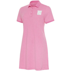 Women's Antigua Pink New York Rangers White Logo Play Through Polo Dress