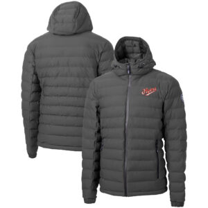 Men's Cutter & Buck  Gray Dayton Flyers Vault Mission Ridge Repreve Eco Insulated Puffer Full-Zip Jacket