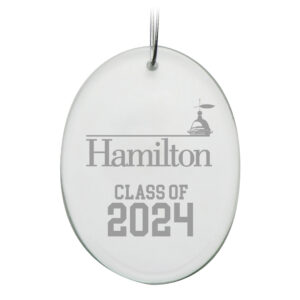 Hamilton Continentals Class of 2024 2.75'' x 3.75'' Glass Oval Ornament