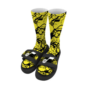 Youth ISlide Utah Jazz Distressed Socks & Slide Sandals Bundle