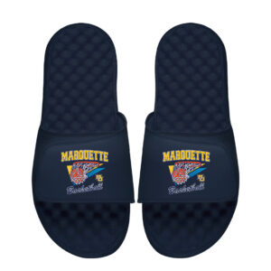 Men's ISlide Navy Marquette Golden Eagles Basketball Collage Slide Sandals
