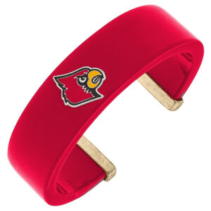 Women's Louisville Cardinals Resin Logo Cuff Bracelet