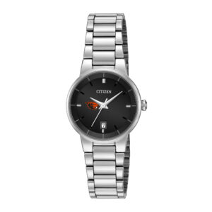 Women's Citizen Watch Silver Oregon State Beavers Black Dial Stainless Steel Watch