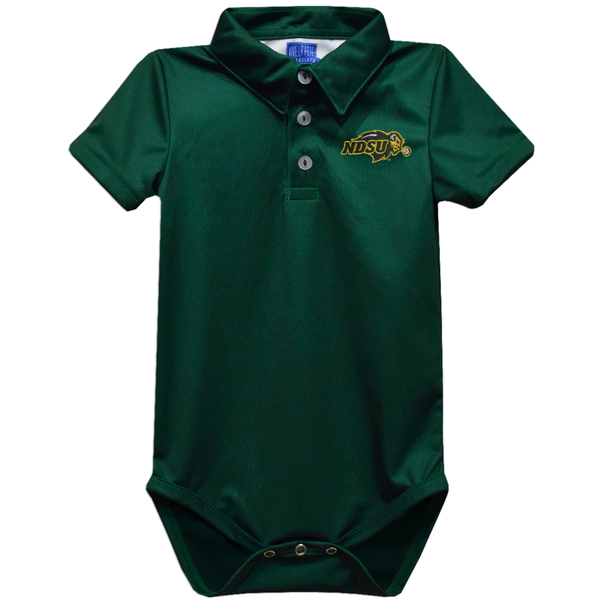 Infant Vive La Fete Green NDSU Bison Polo Bodysuit