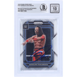 Shinsuke Nakamura WWE Autographed 2023 Panini Prizm #167 Beckett Fanatics Witnessed Authenticated 10 Card