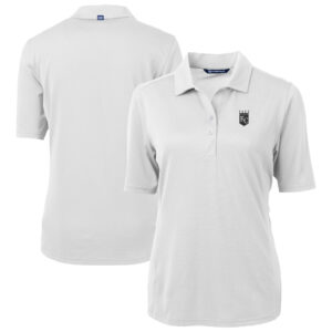 Women's Cutter & Buck White Kansas City Royals Virtue Eco Pique Recycled Polo
