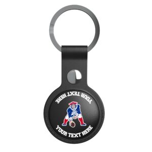 Keyscaper Black New England Patriots Personalized AirTag Holder