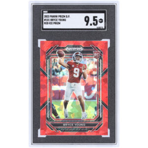 Bryce Young Alabama Crimson Tide 2023 Panini Prizm DP Red Ice Prizm #101 SGC Authenticated 9.5 Rookie Card