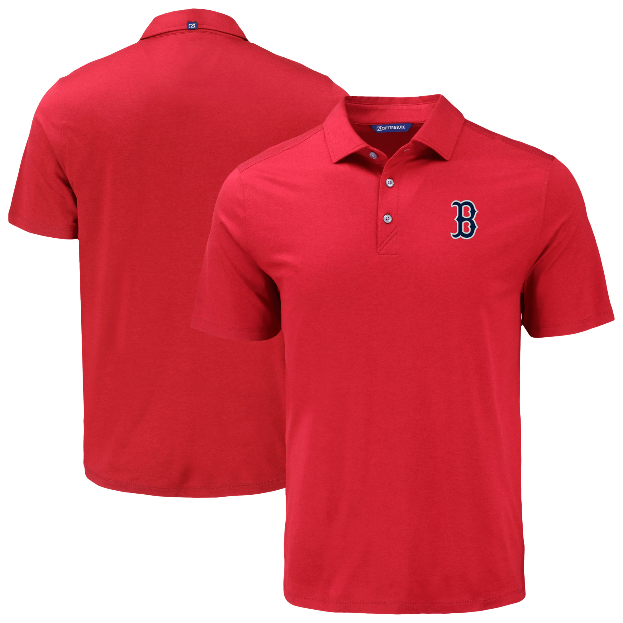 Men's Cutter & Buck Red Boston Red Sox Coastline Epic Comfort Eco Recycled Polo