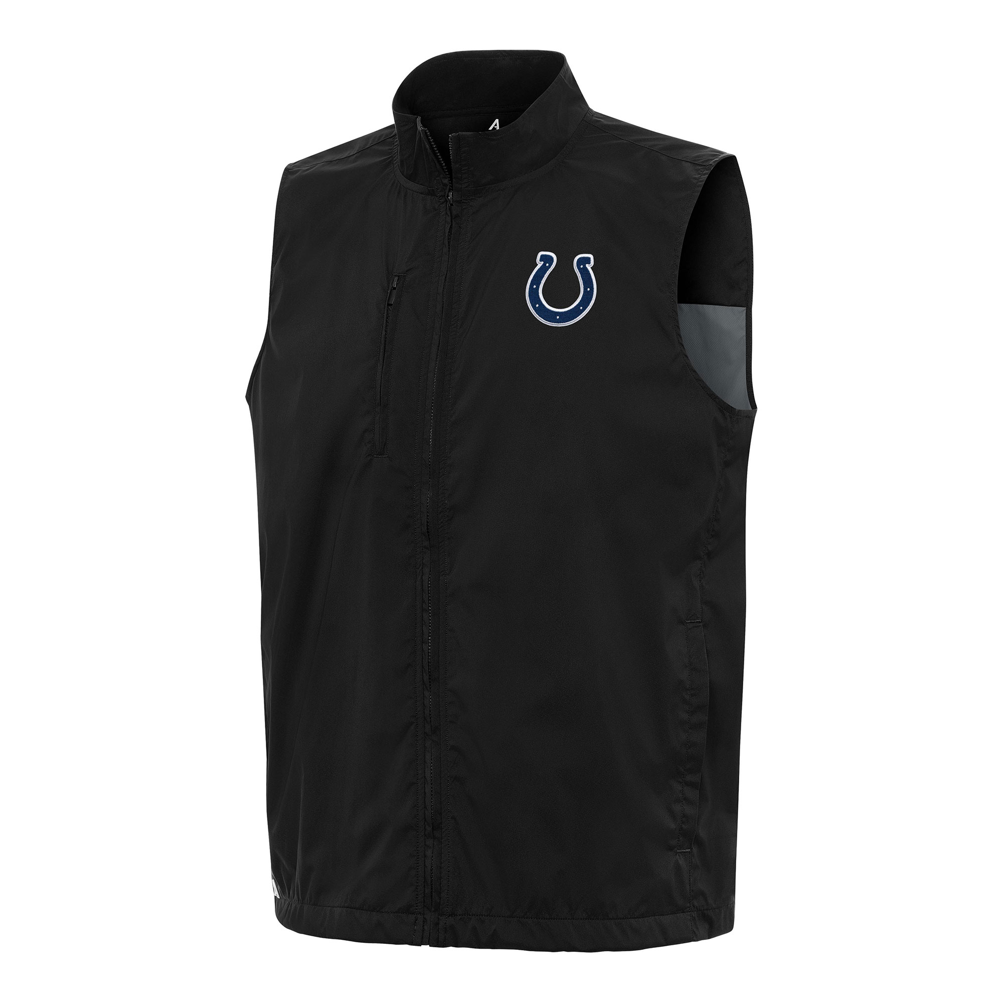 Men's Antigua Black Indianapolis Colts Brisk Full-Zip Vest