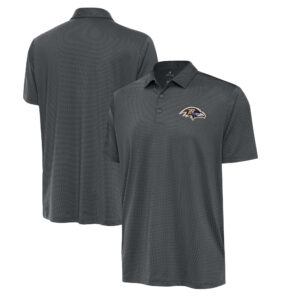 Men's Antigua Pewter Baltimore Ravens Big & Tall Ellipse Polo