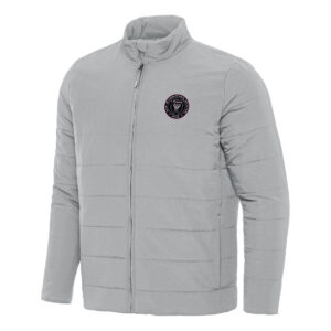 Men's Antigua Gray Inter Miami CF Swelter Full-Zip Jacket