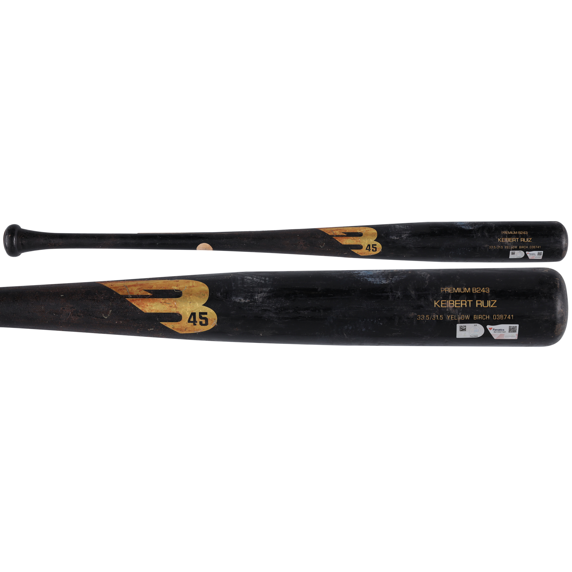 Keibert Ruiz Washington Nationals Game-Used Black B45 Broken Bat vs. Atlanta Braves on May 30, 2024 - Image 9