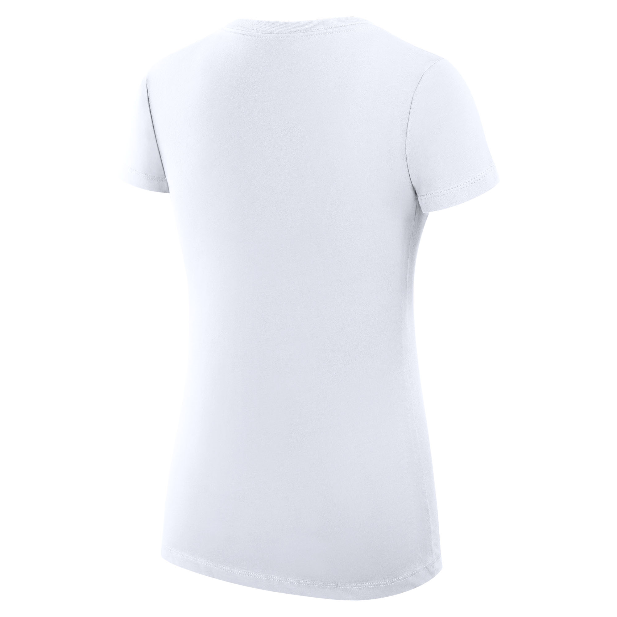 Women's G-III 4Her by Carl Banks White Carolina Panthers Subtle Football Fitted V-Neck T-Shirt - Image 4