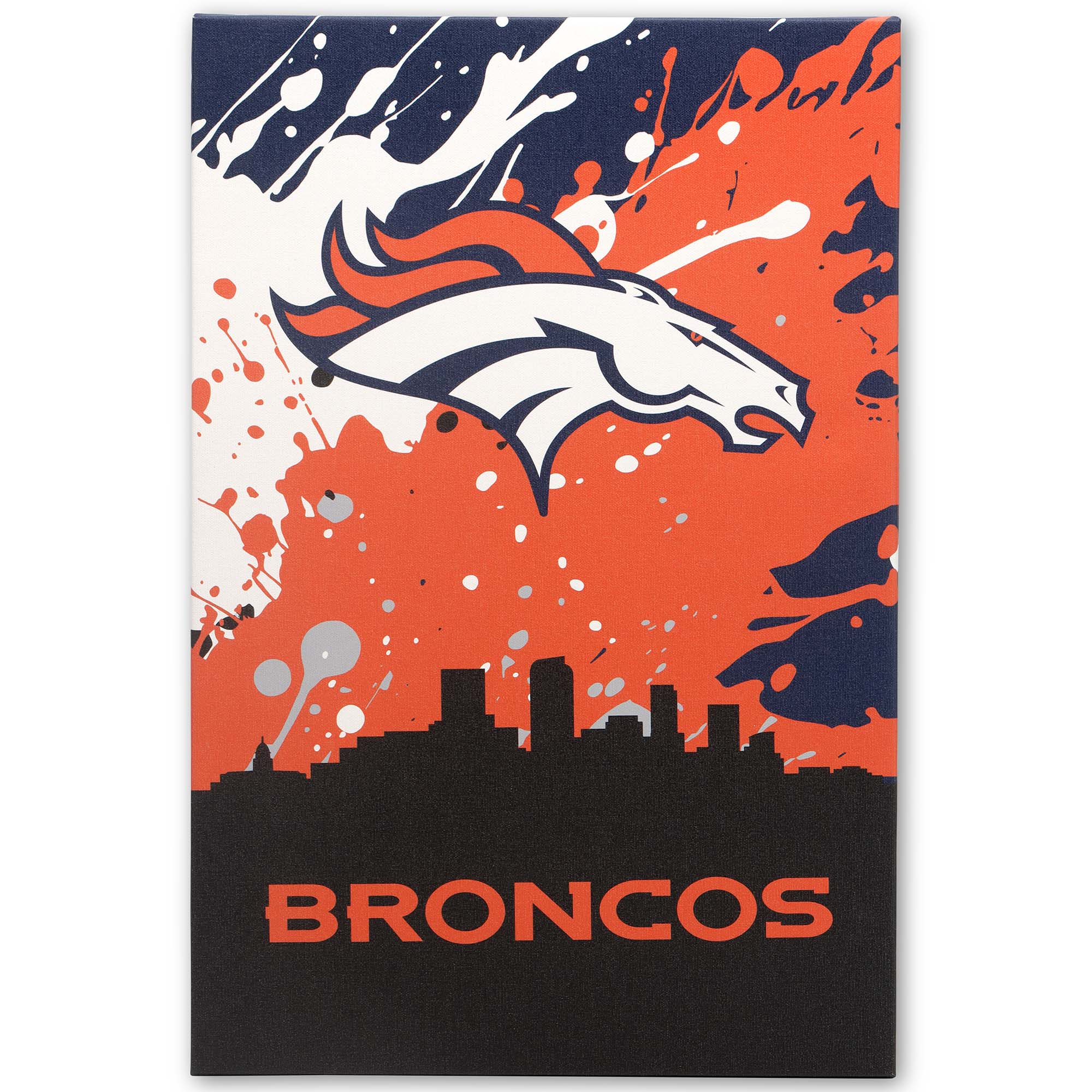 Denver Broncos 15" x 23" City Skyline Canvas Wall Art