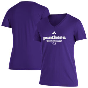 Women's adidas  Purple High Point Panthers Blend V-Neck T-Shirt