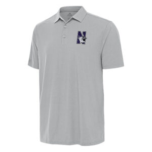 Men's Antigua Gray Northwestern Wildcats Era Polo