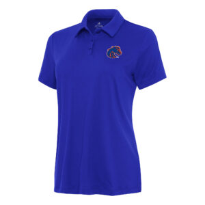 Women's Antigua Royal Boise State Broncos Reprocess Polo