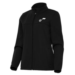 Women's Antigua Black Utah Jazz Links 2 Full-Zip Golf Jacket