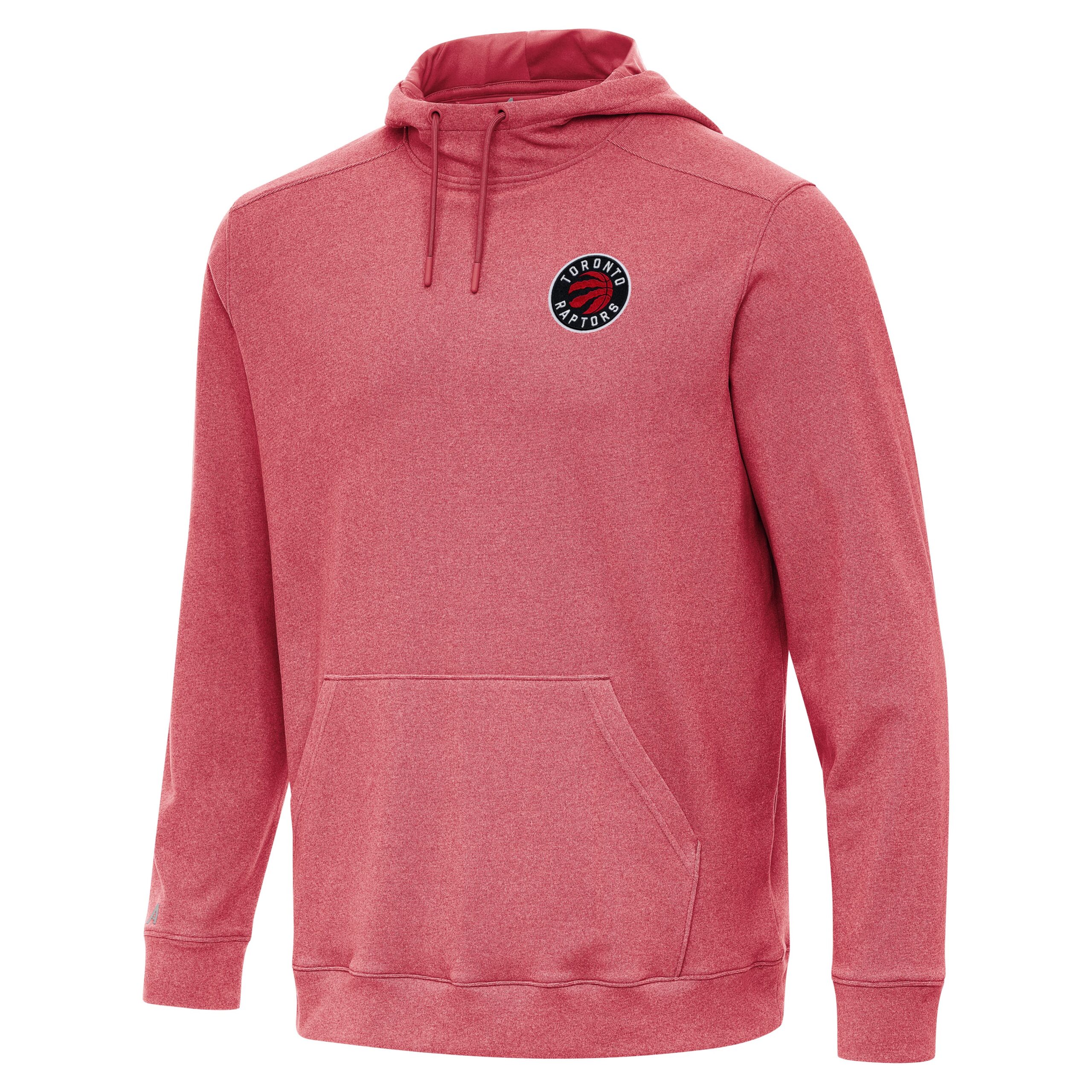 Men's Antigua Heather Red Toronto Raptors Cloud Pullover Hoodie