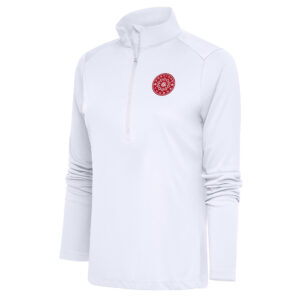Women's Antigua White Portland Thorns FC Tribute Half-Zip Pullover Top