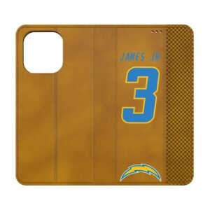 Keyscaper Derwin James Jr. Brown Los Angeles Chargers Folio iPhone Case