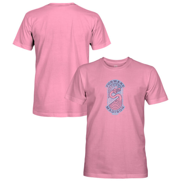 Men's 1863FC  Pink Forward Madison FC Badge Short Sleeve Cotton T-Shirt