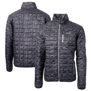 Men's Cutter & Buck  Black Providence Friars Rainier Primaloft Eco Full-Zip Hooded Jacket