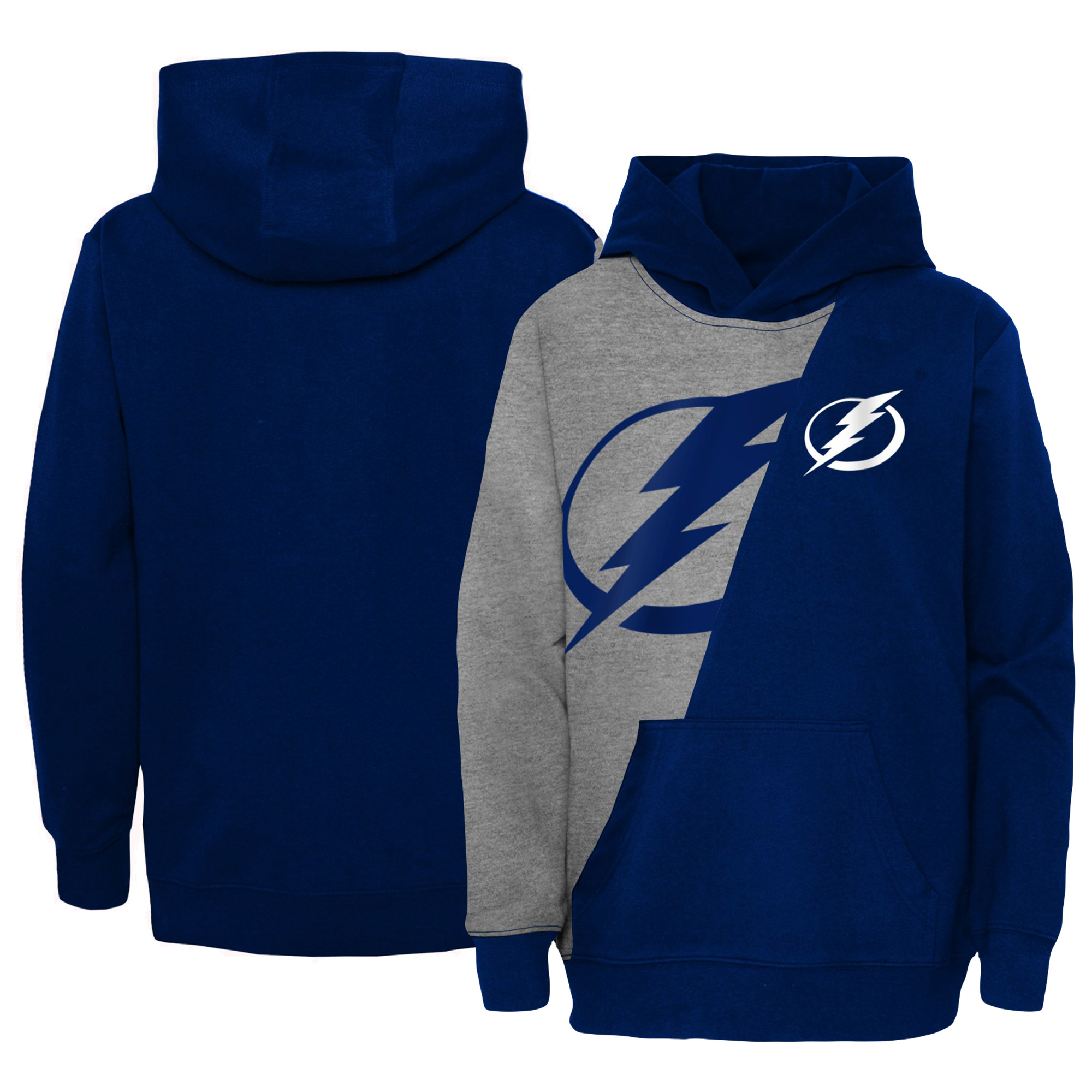 Preschool Gray/Blue Tampa Bay Lightning Unrivaled Pullover Hoodie - Image 5