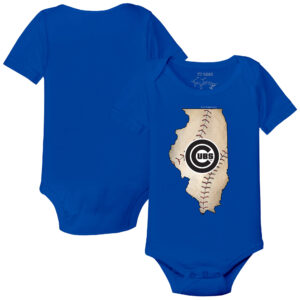 Infant Tiny Turnip Royal Chicago Cubs State Outline Bodysuit