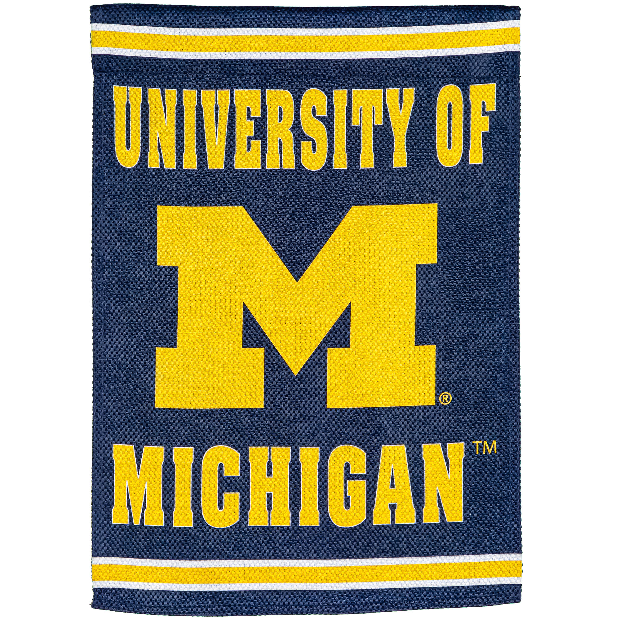 Michigan Wolverines 28" x 44" Double-Sided Embossed Suede House Flag - Image 2