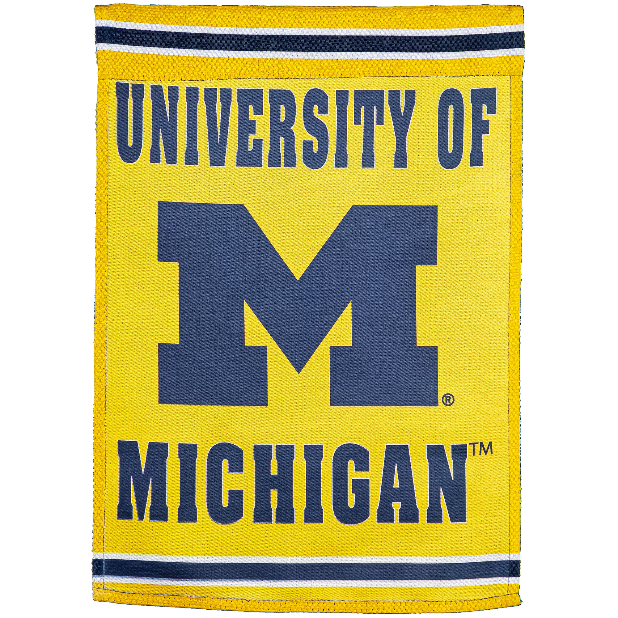 Michigan Wolverines 28" x 44" Double-Sided Embossed Suede House Flag - Image 5