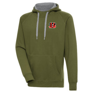 Men's Antigua  Olive Cincinnati Bengals  Victory Pullover Hoodie