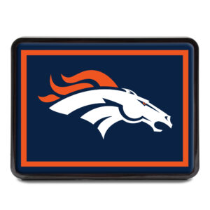 Denver Broncos Logo 1.25" x 2" Universal Plastic Hitch Cover