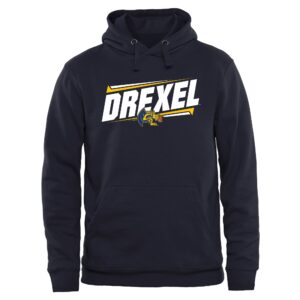 Men's Navy Drexel Dragons Double Bar Pullover Hoodie