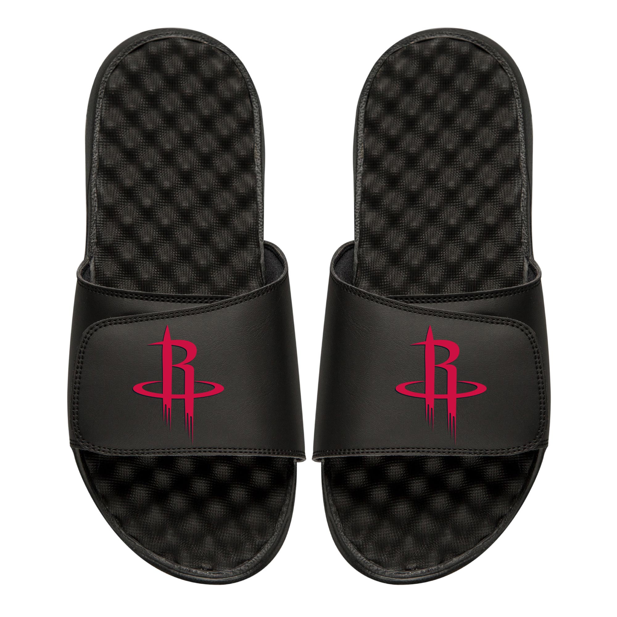 Men's ISlide Black Houston Rockets Personalized Primary Slide Sandals - Image 4