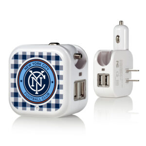 New York City FC Gingham 2-In-1 USB Charger