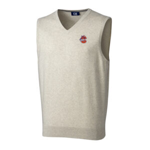 Men's Cutter & Buck Cream Clemson Tigers Big & Tall College Vault Lakemont Tri-Blend Vest