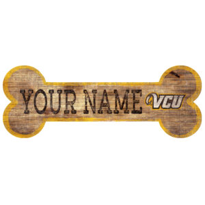 VCU Rams 12" x 6" Personalized Dog Bone Sign